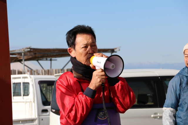 海苔すきの実演をしてくださった実形さん